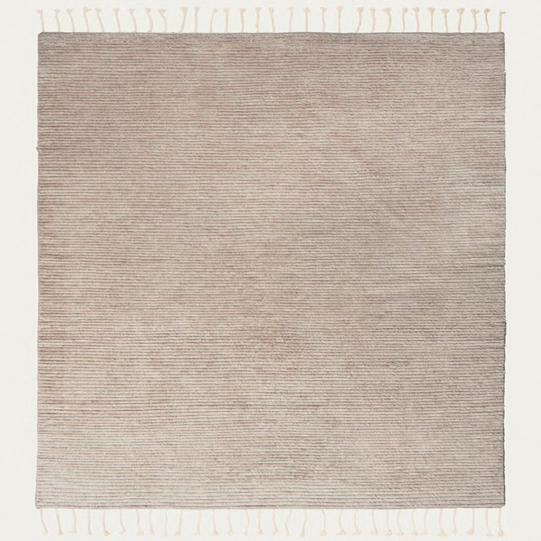 Malawi Wool Rug – Hand-Knotted Artisanal Design with Tassels