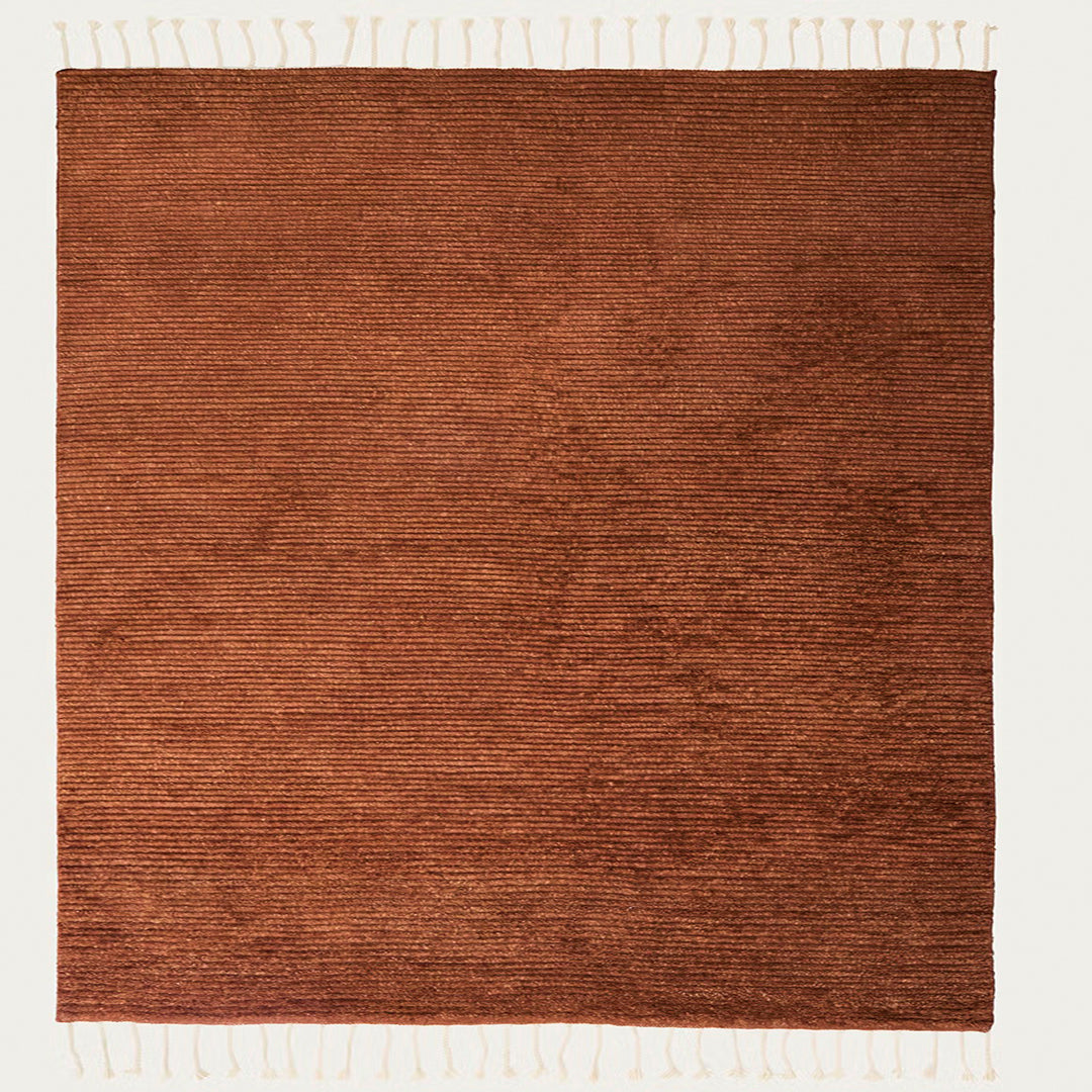 Malawi Wool Rug – Hand-Knotted Artisanal Design with Tassels