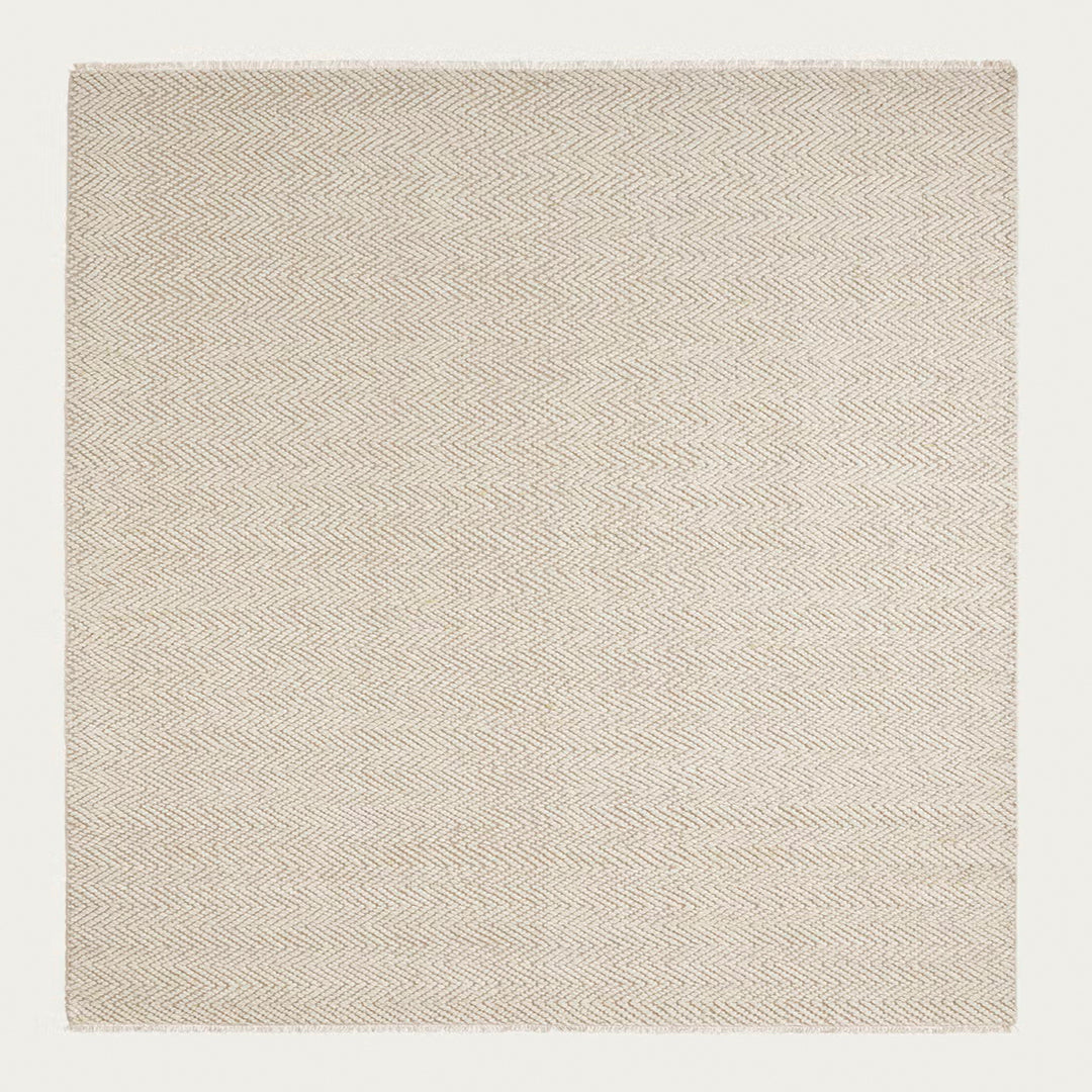 Crest Wool Rug – Hand-Knotted Herringbone Luxury