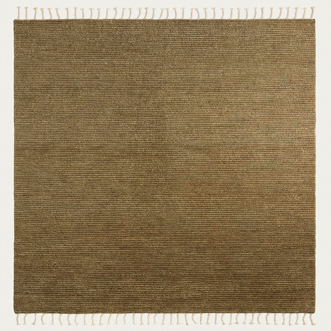 Malawi Wool Rug – Hand-Knotted Artisanal Design with Tassels