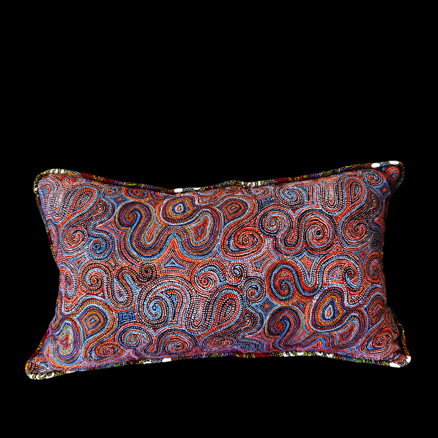 Bespoke Aboriginal - Themed Whirlwind Country' Pillow by Pauline Napangardi Gallagher