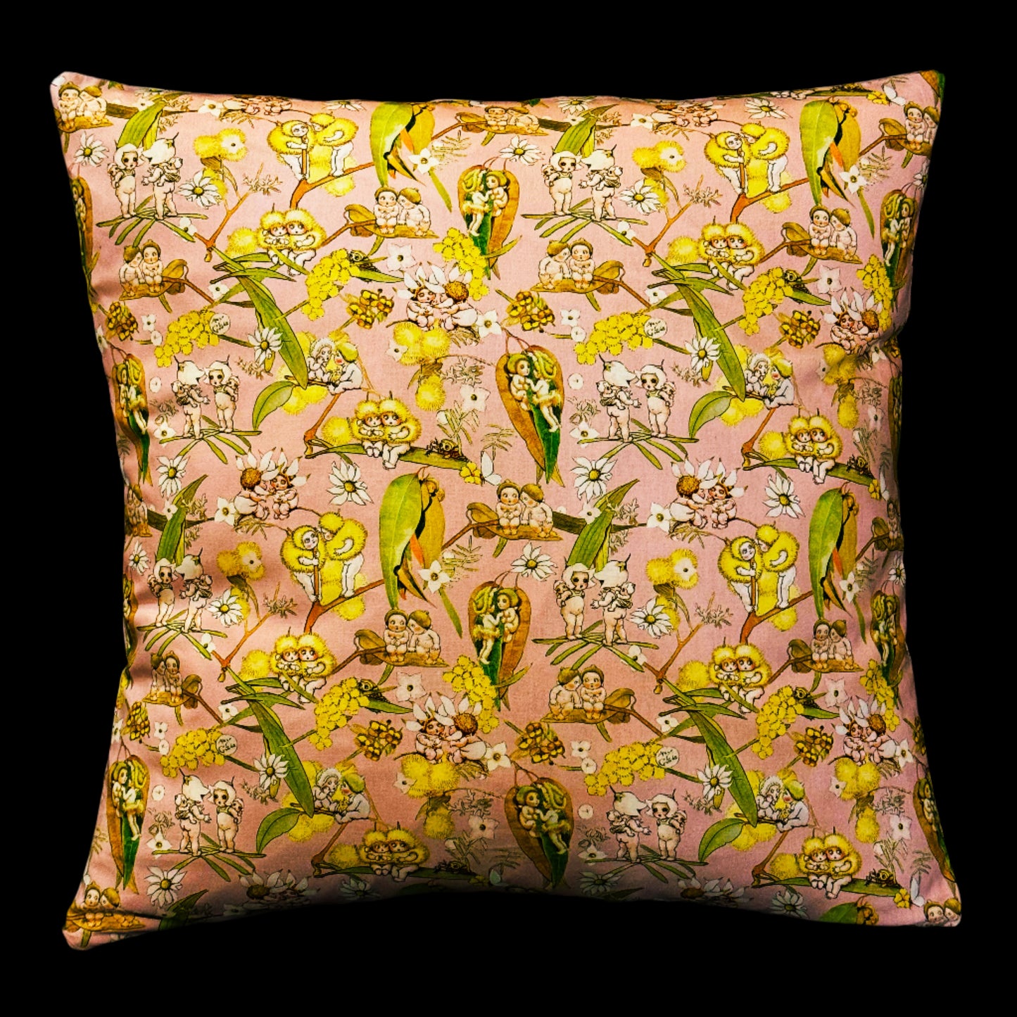 The Pink Gumnut Babies - Themed Pillow Pair & Drum Lampshade Set