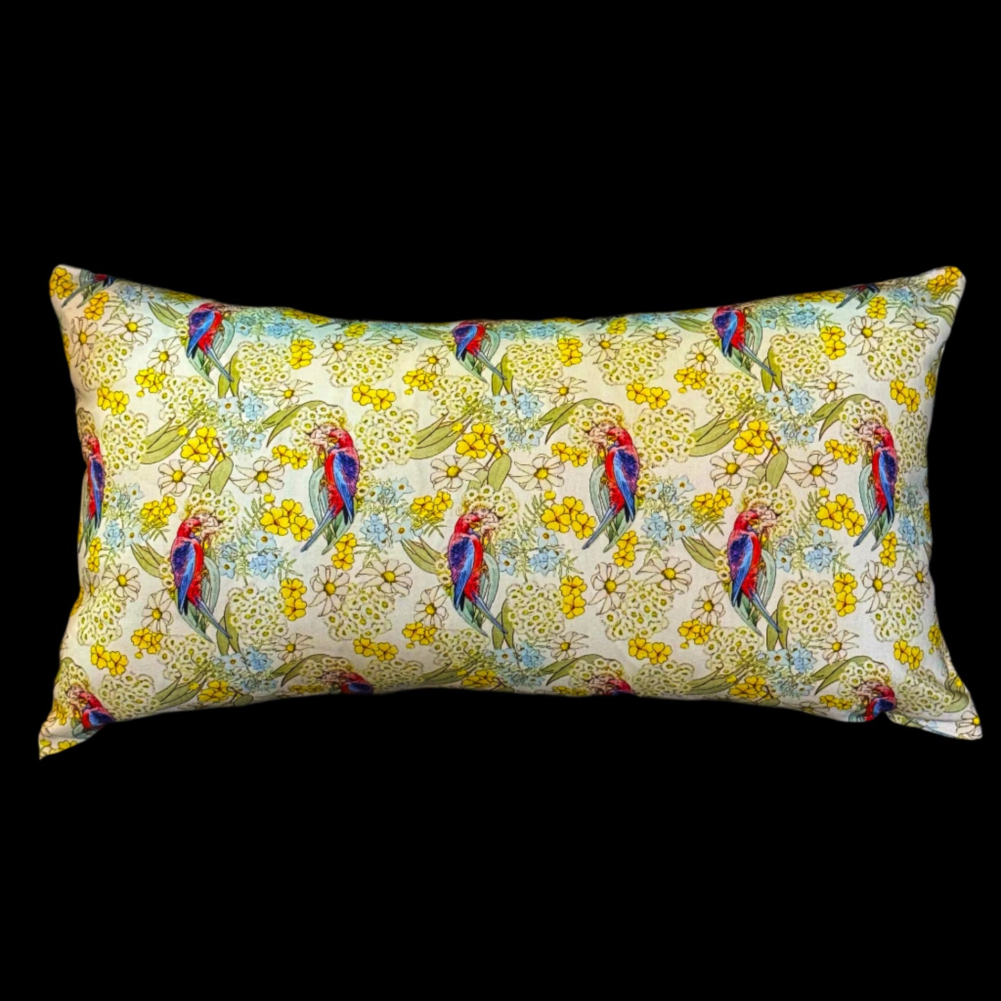 Bespoke Australian Native Bird and Floral Scatter Cushion