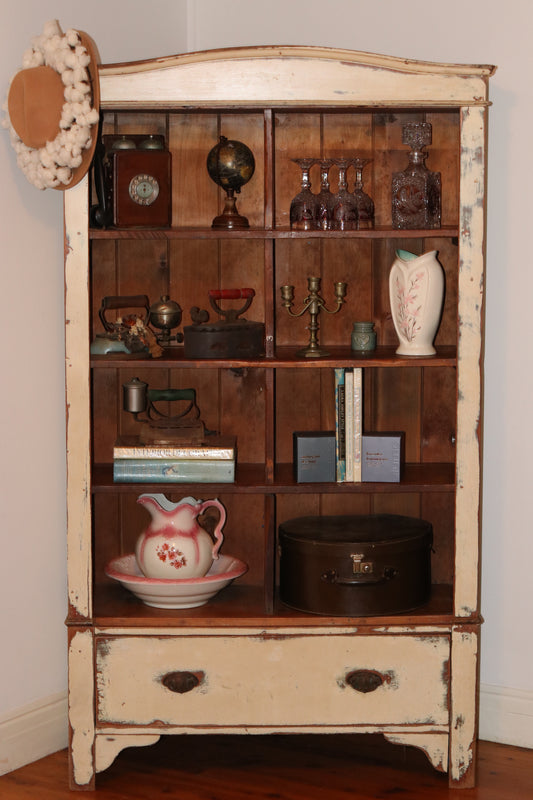 Vintage Tasmanian Wood Bookshelf / Display Cabinet