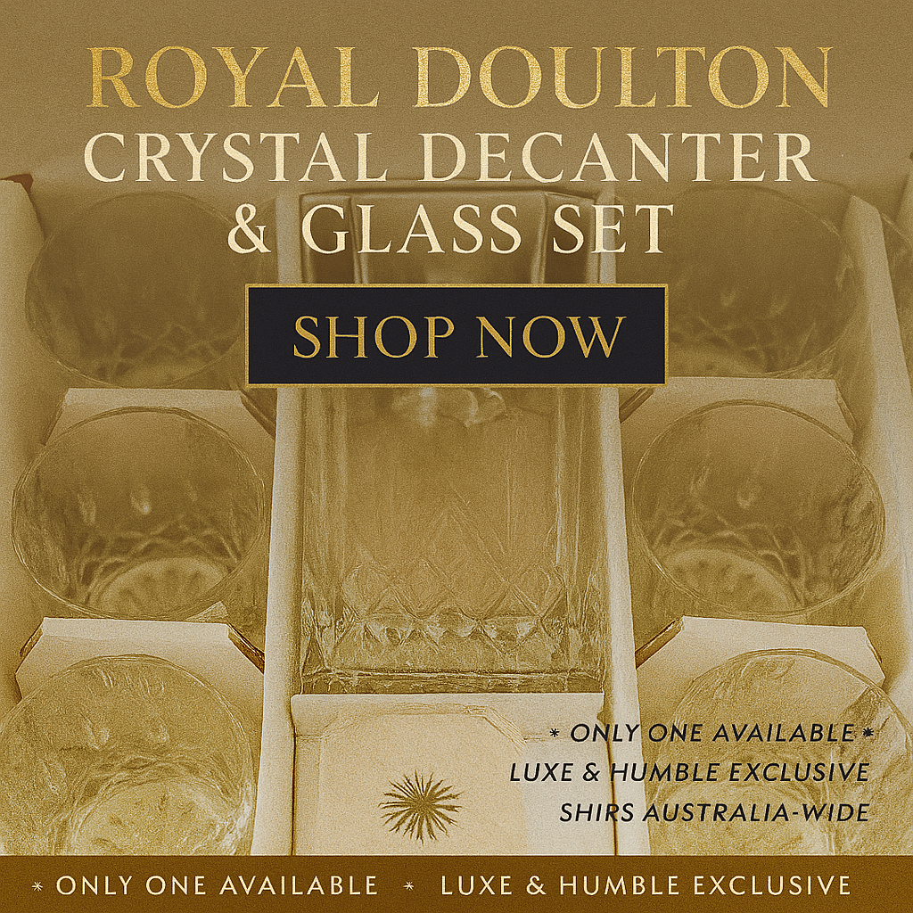 Royal Doulton Crystal Decanter & Tumblers Set – 7pc Gift Boxed
