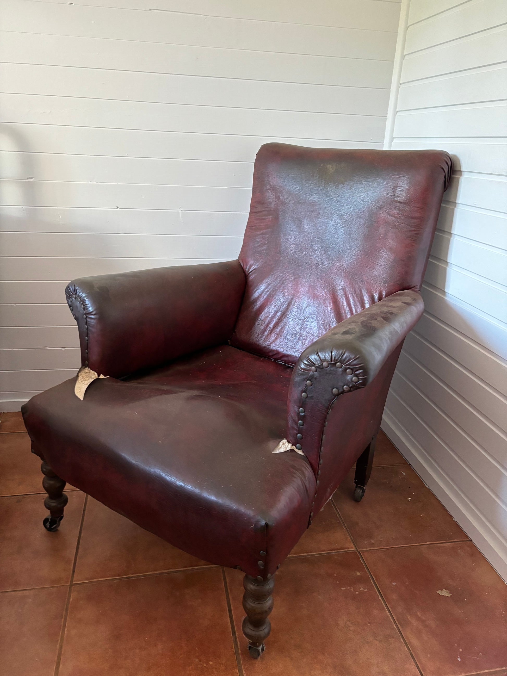 Original Victorian Armchair ready for restoration