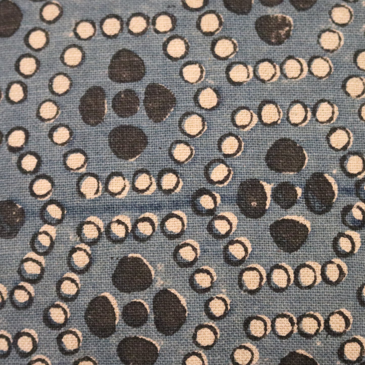 Ash Block Printing - Mewari - Denim - Close up photo