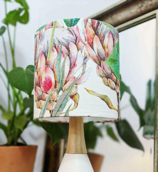 Native floral lampshade with beautiful texture. 