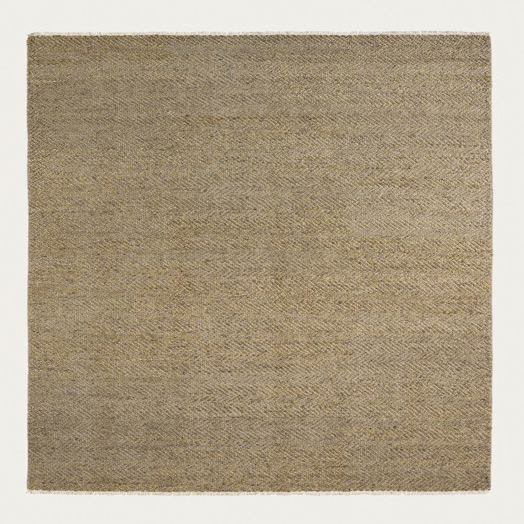 Crest Wool Rug – Hand-Knotted Herringbone Luxury