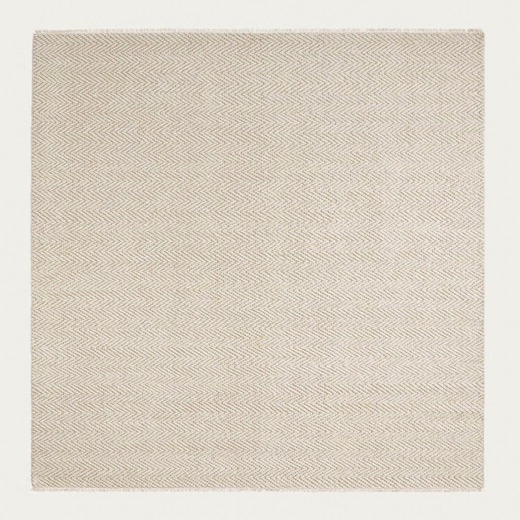 Crest Wool Rug – Hand-Knotted Herringbone Luxury
