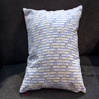 Blue Stripe Winnie the Pooh & Friends reversible cushion
