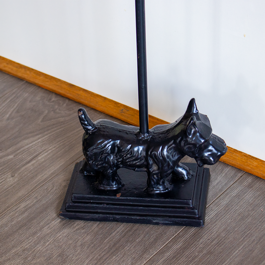 Scottie Dog Door Stop with handle - close up