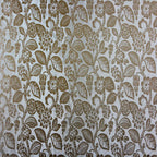 Enviable Fabric in Gold and Sandscape, featuring a floral and vine design, ideal for upholstery and home décor by Luxe & Humble.