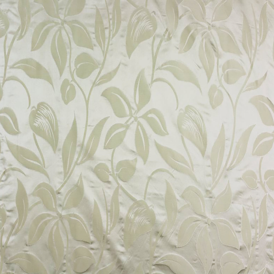 Evory Fabric in Cream and Taupe, showcasing a beautiful floral pattern, perfect for upholstery and home décor by Luxe & Humble.