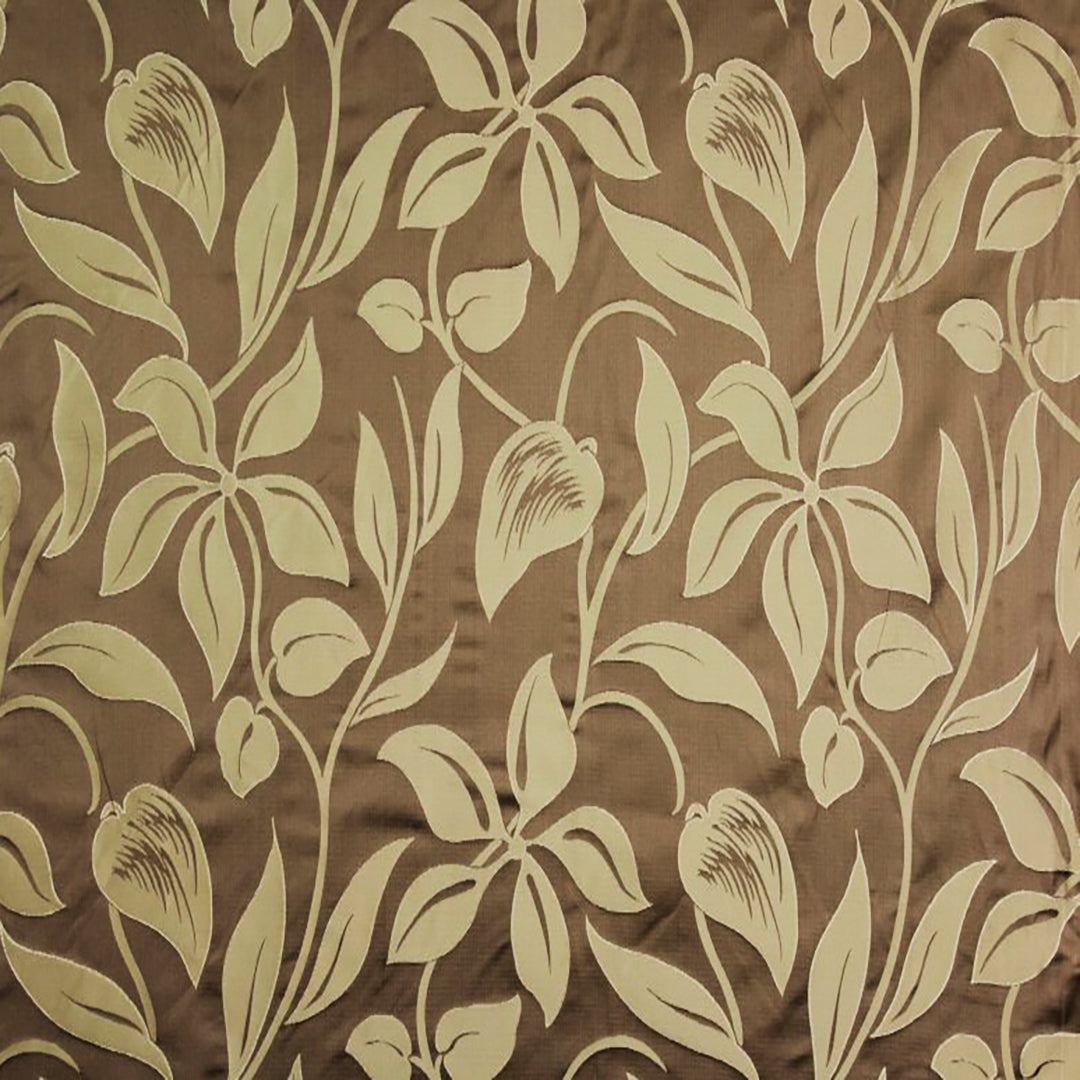 Evory Fabric in Cream and Taupe, showcasing a beautiful floral pattern, perfect for upholstery and home décor by Luxe & Humble.