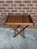 🪵 Vintage Wooden Folding Butler’s Tray Table – Timeless Elegance & Functionality