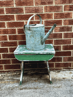 🌿 Vintage Willow Galvanised Watering Can – Rustic Charm 🪴