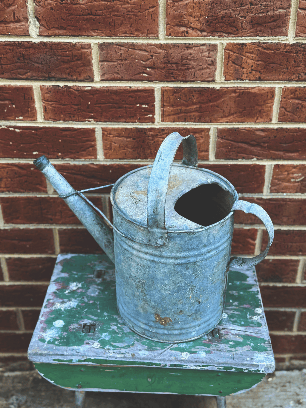 🌿 Vintage Willow Galvanised Watering Can – Rustic Charm 🪴