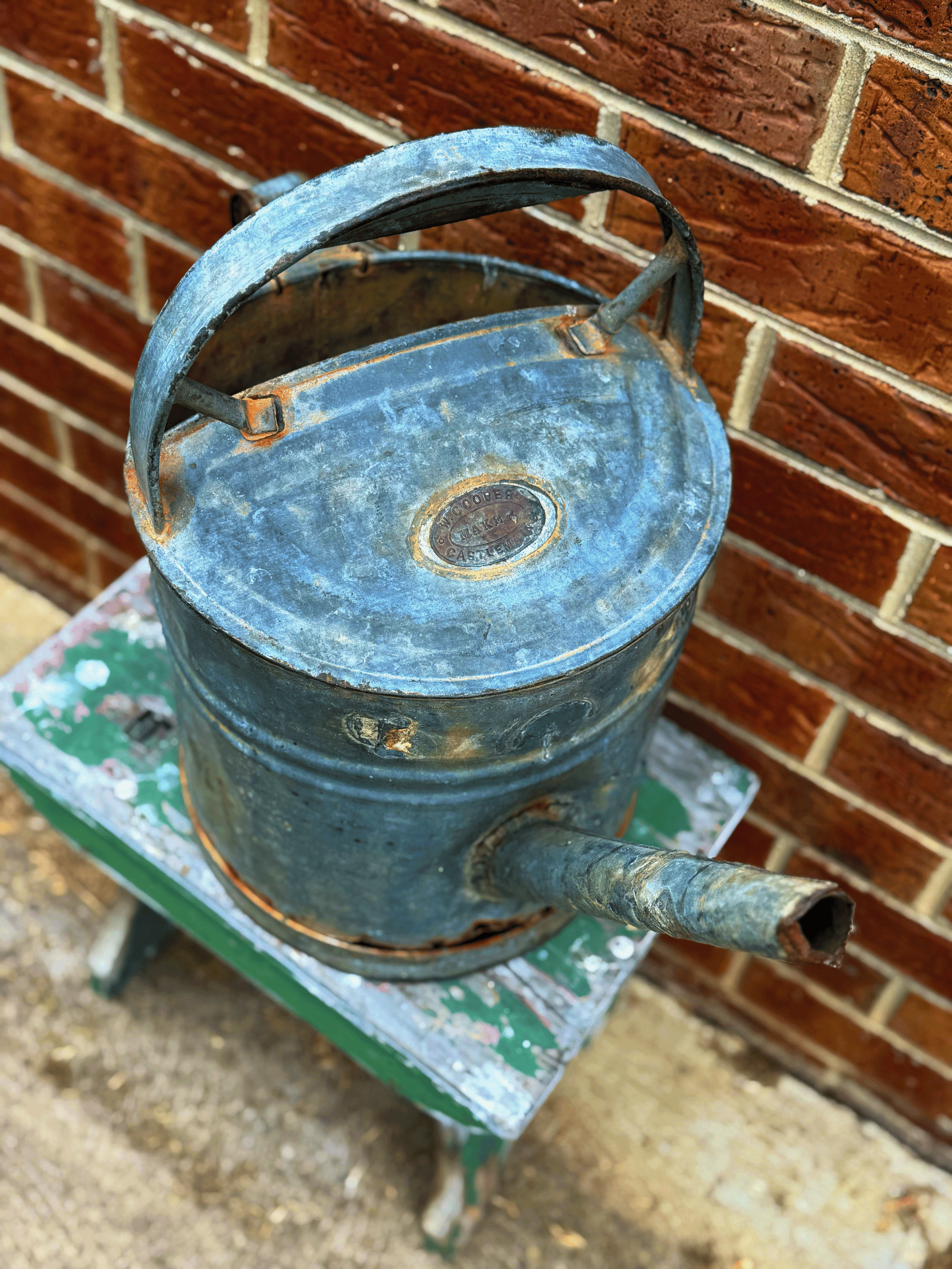 🌿 XL Vintage Galvanised Watering Can 🌿
