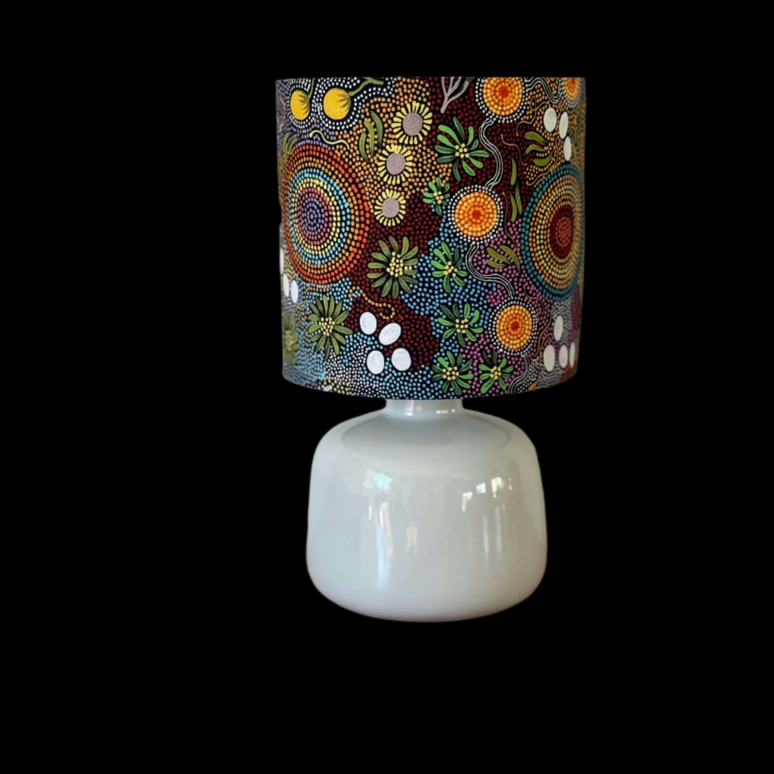 Aboriginal Cushion & Lampshade Set Featuring 'Budgerigar Dreaming' by Balarinji Julianne Turner Nungarri