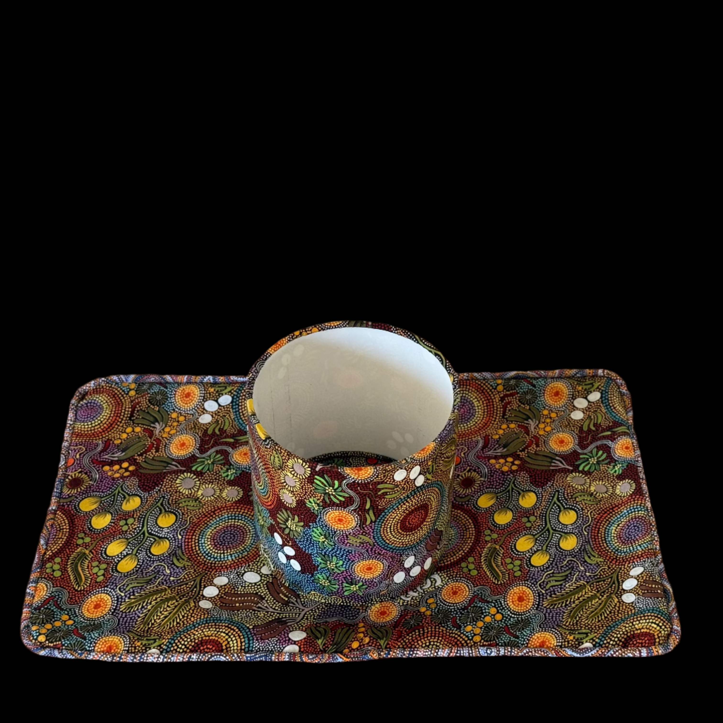 Aboriginal Cushion & Lampshade Set Featuring 'Budgerigar Dreaming' by Balarinji Julianne Turner Nungarri