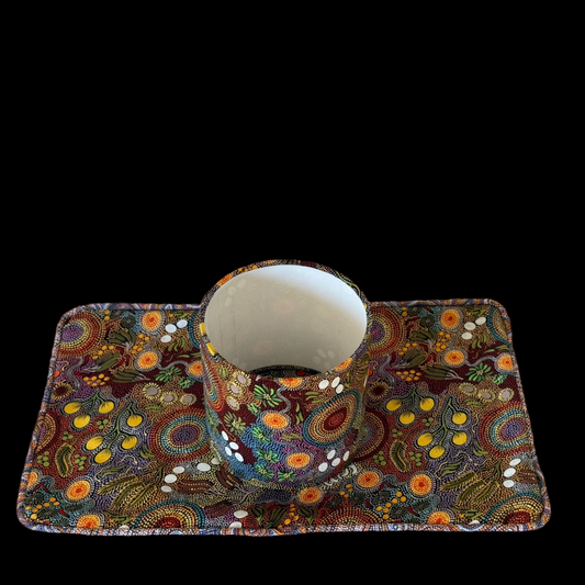 Aboriginal Cushion & Lampshade Set Featuring 'Budgerigar Dreaming' by Balarinji Julianne Turner Nungarri