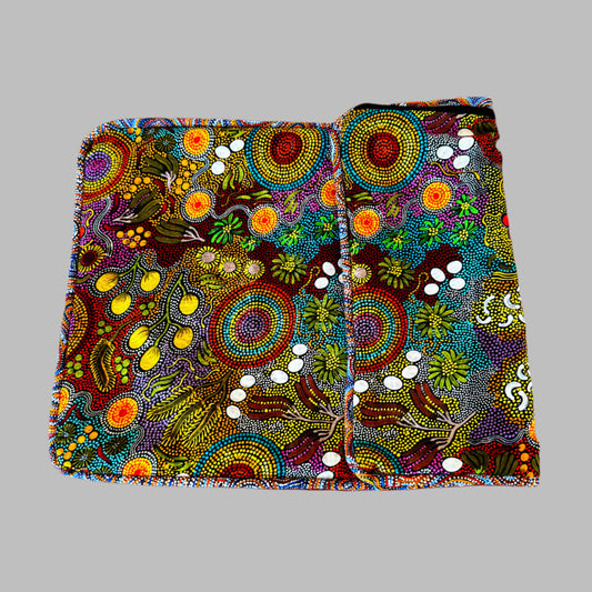 Bespoke Dotted Aboriginal - Themed Throw Pillow by ‘Budgerigar Dreaming’ by Balarinji Julianne Turner Nungarri