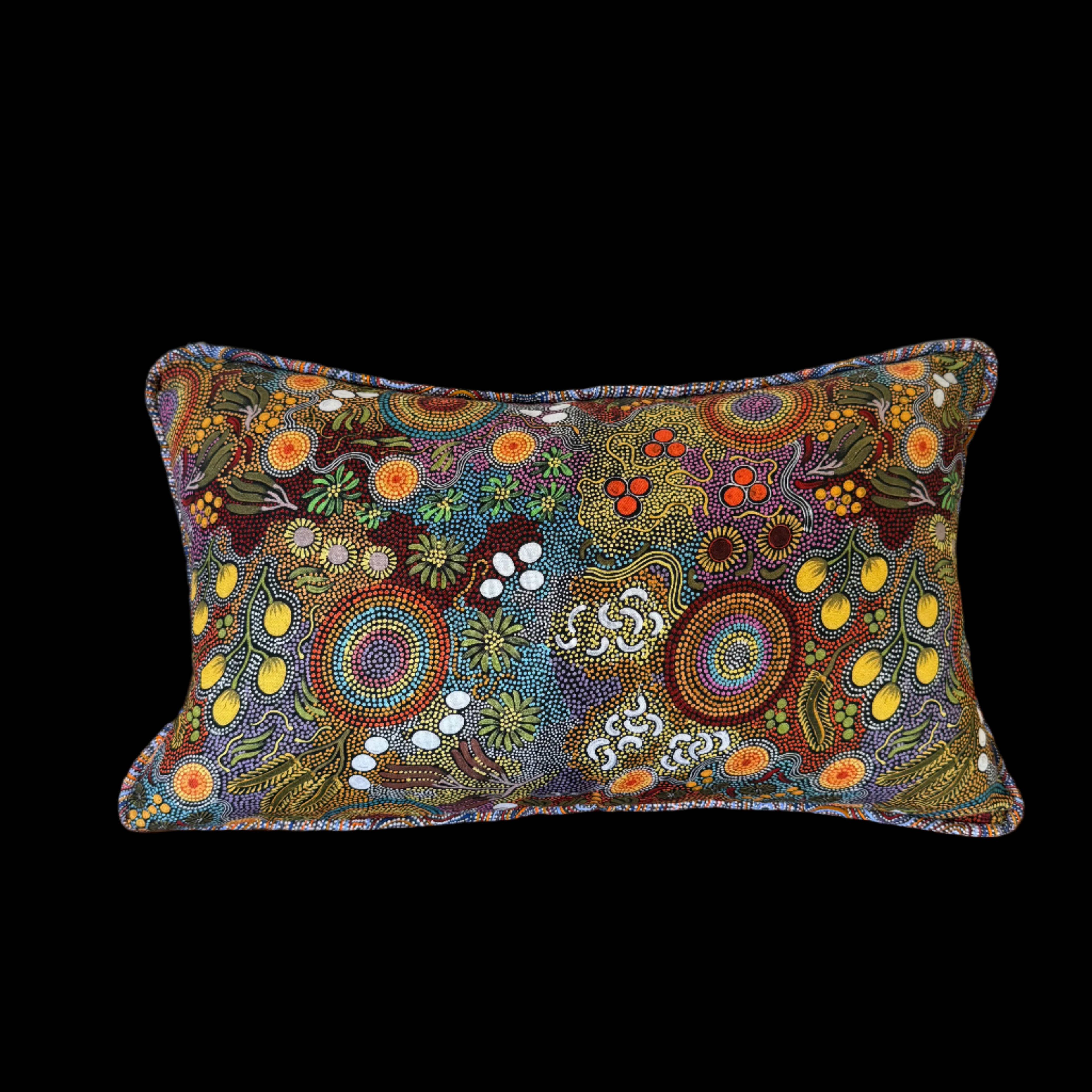 Aboriginal Cushion & Lampshade Set Featuring 'Budgerigar Dreaming' by Balarinji Julianne Turner Nungarri