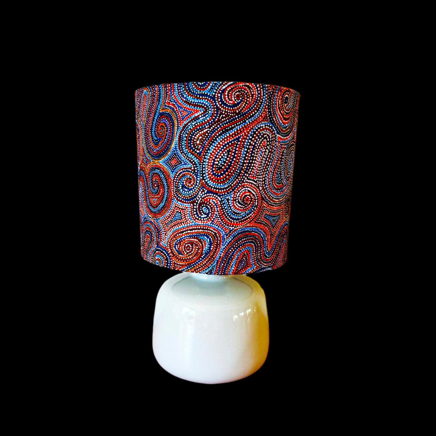 Aboriginal Dotted Mina Mina Dreaming - Themed Drum lampshade