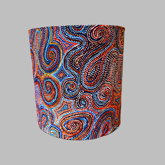 Aboriginal Dotted Mina Mina Dreaming - Themed Drum lampshade