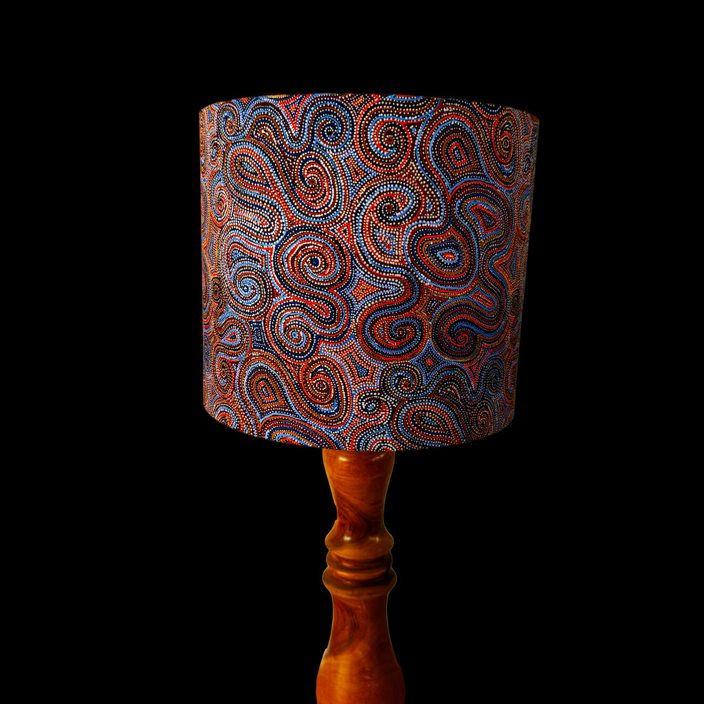 Aboriginal Dotted Mina Mina Dreaming Drum Lampshade