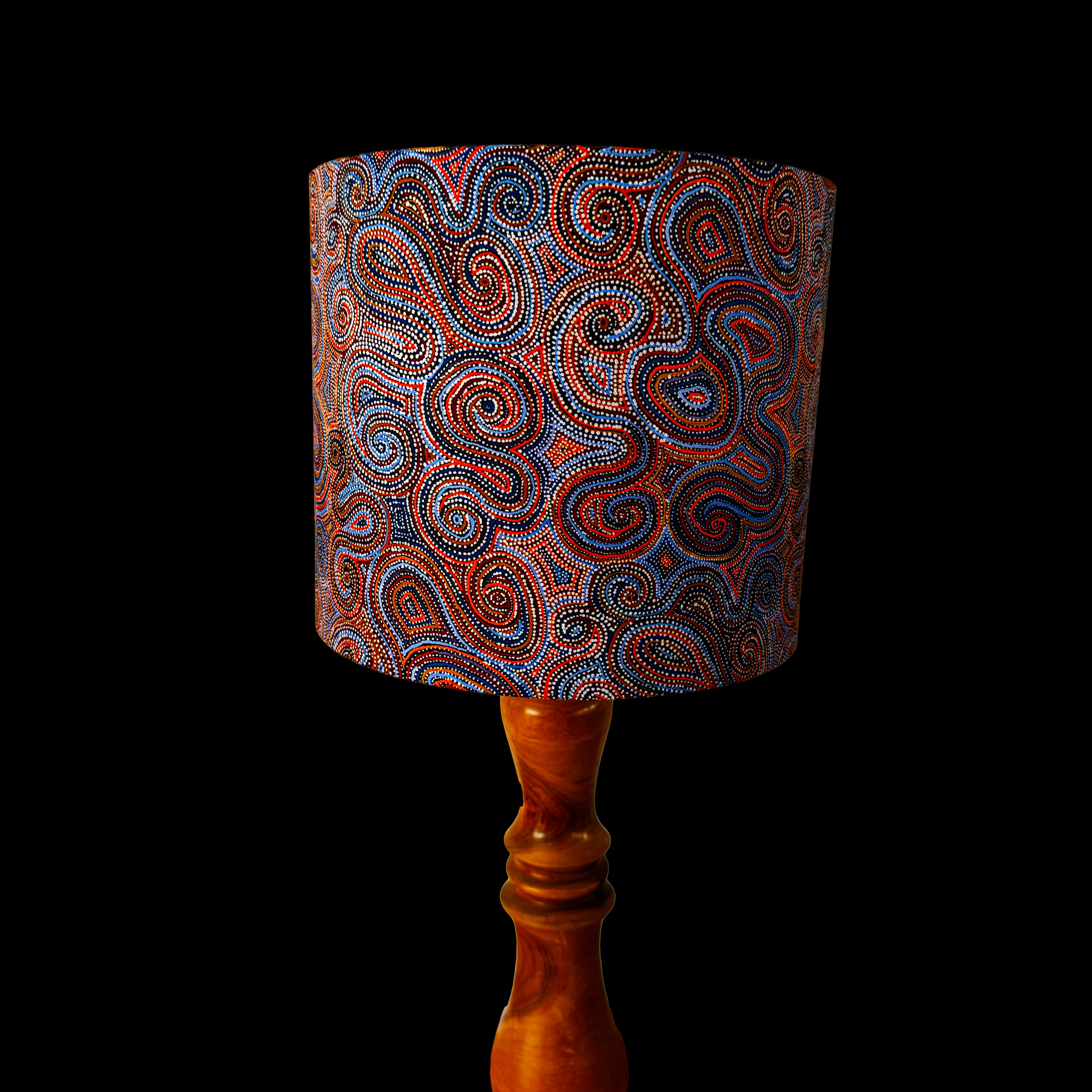 Aboriginal Dotted Mina Mina Dreaming Drum Lampshade