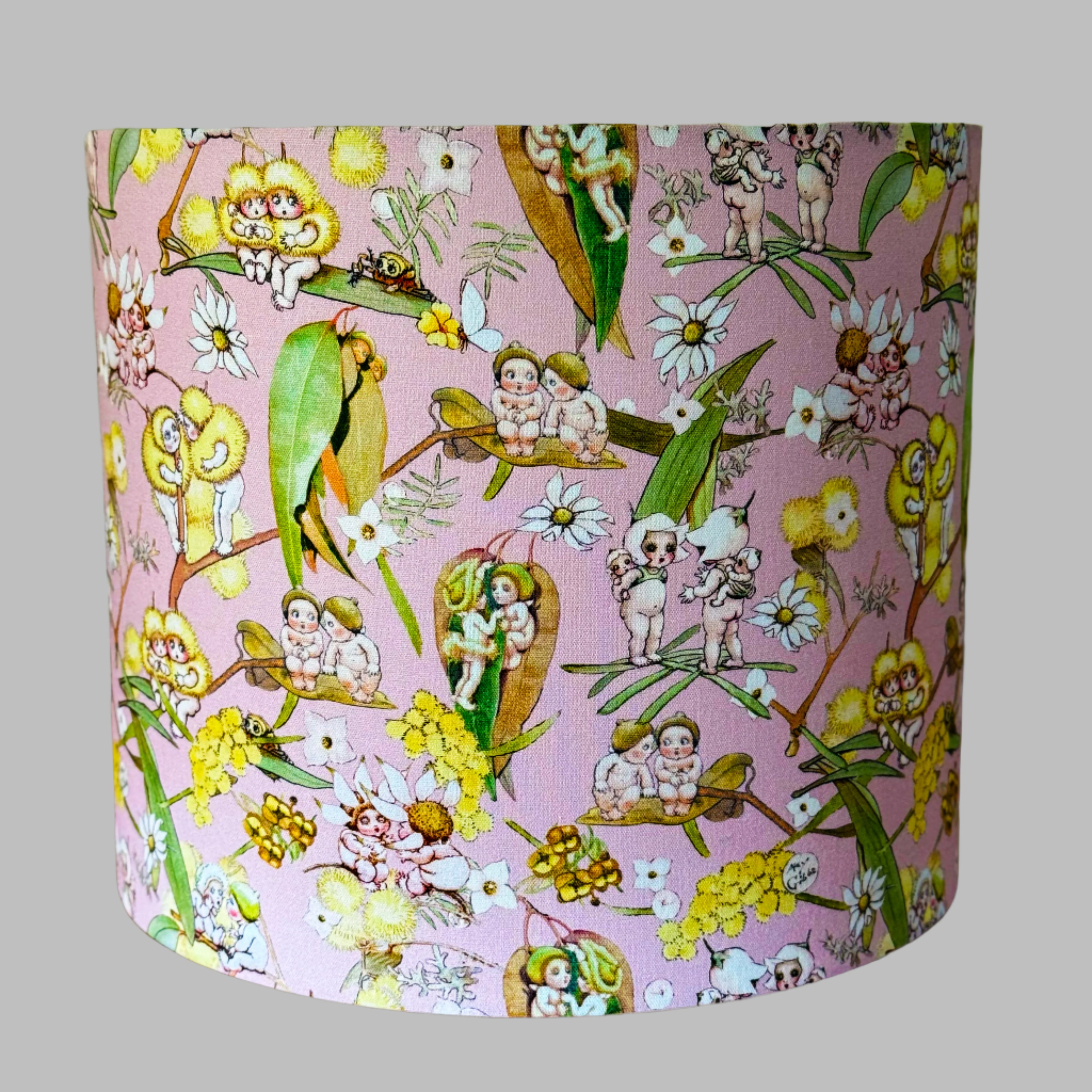 Pink Gumnut Babies Drum Lampshade