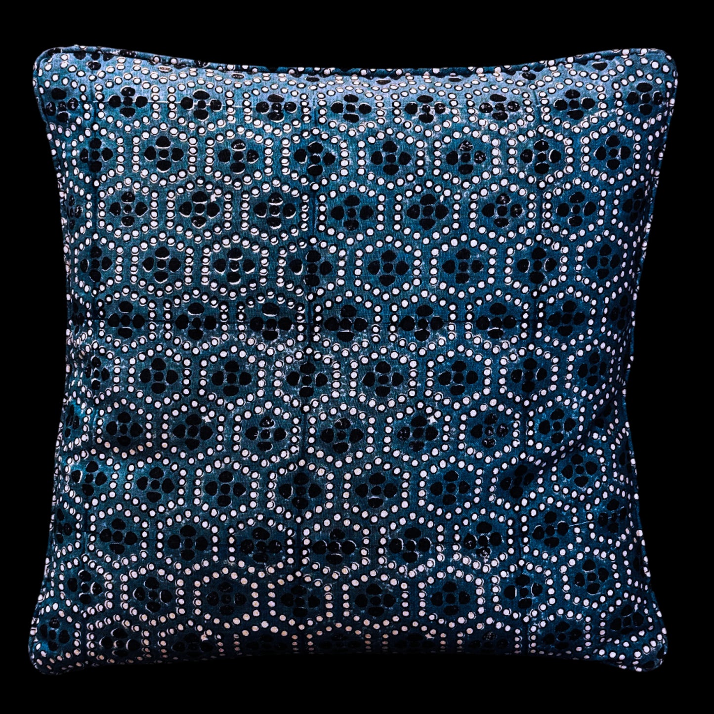Mewari - Denim - Ash Block Printing Scatter Cushion