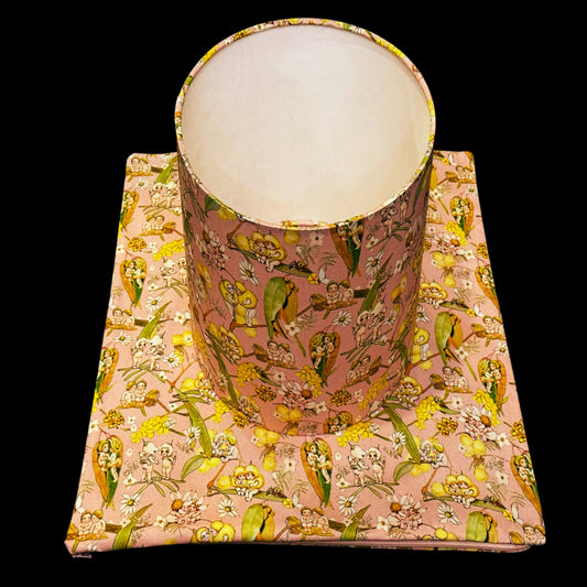 The Pink Gumnut Babies - Themed Pillow Pair & Drum Lampshade Set