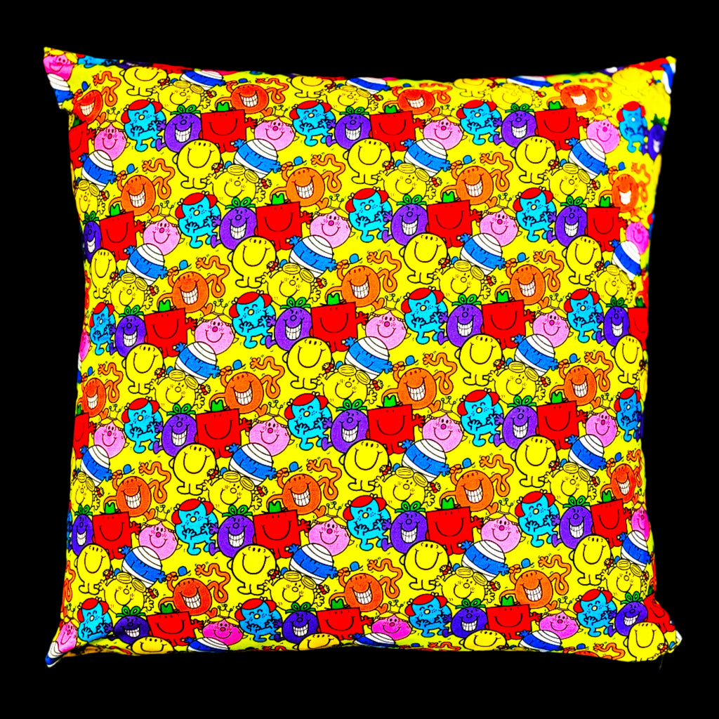 Handmade Mr. Men & Little Miss Cushion – Reversible
