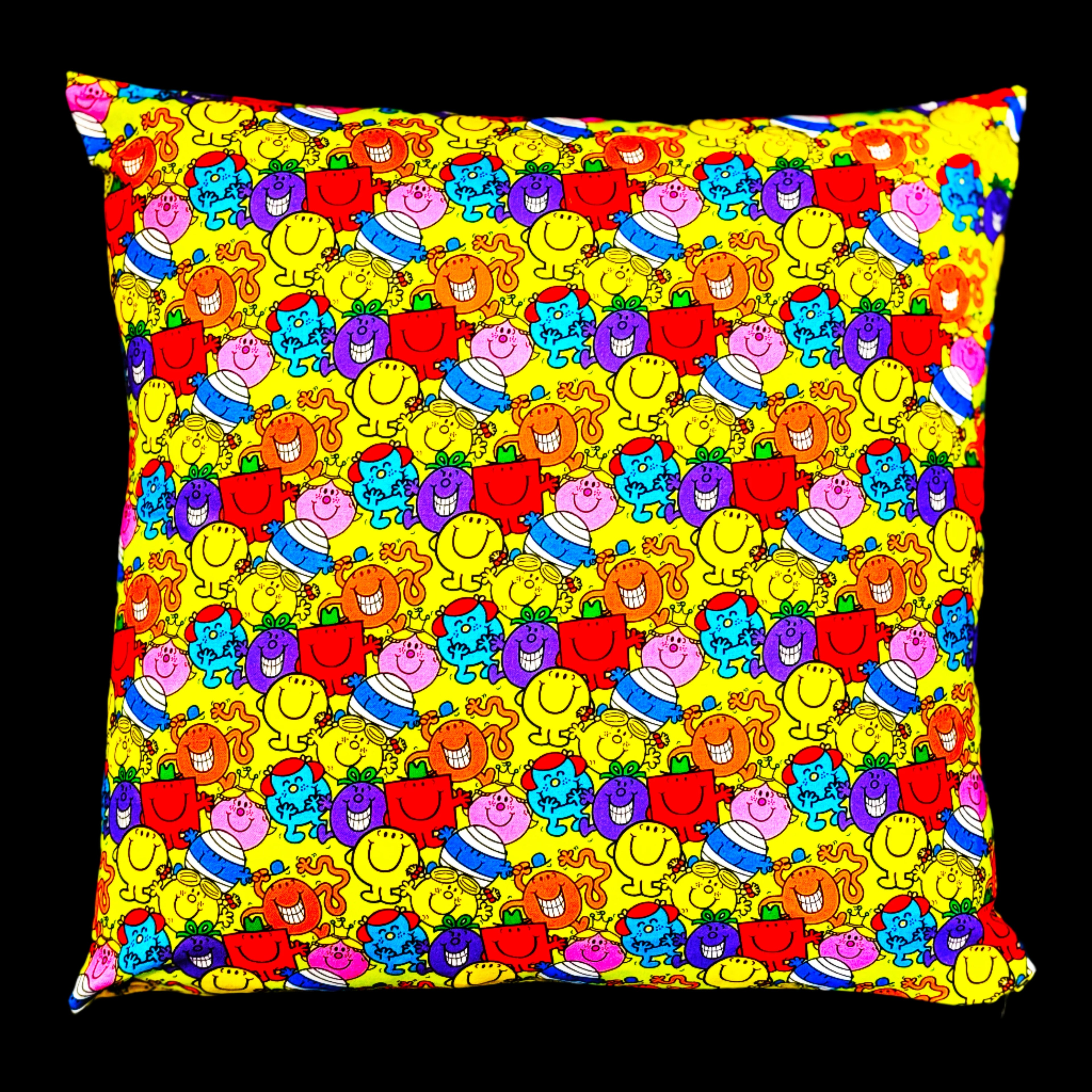 Handmade Mr. Men & Little Miss Cushion – Reversible