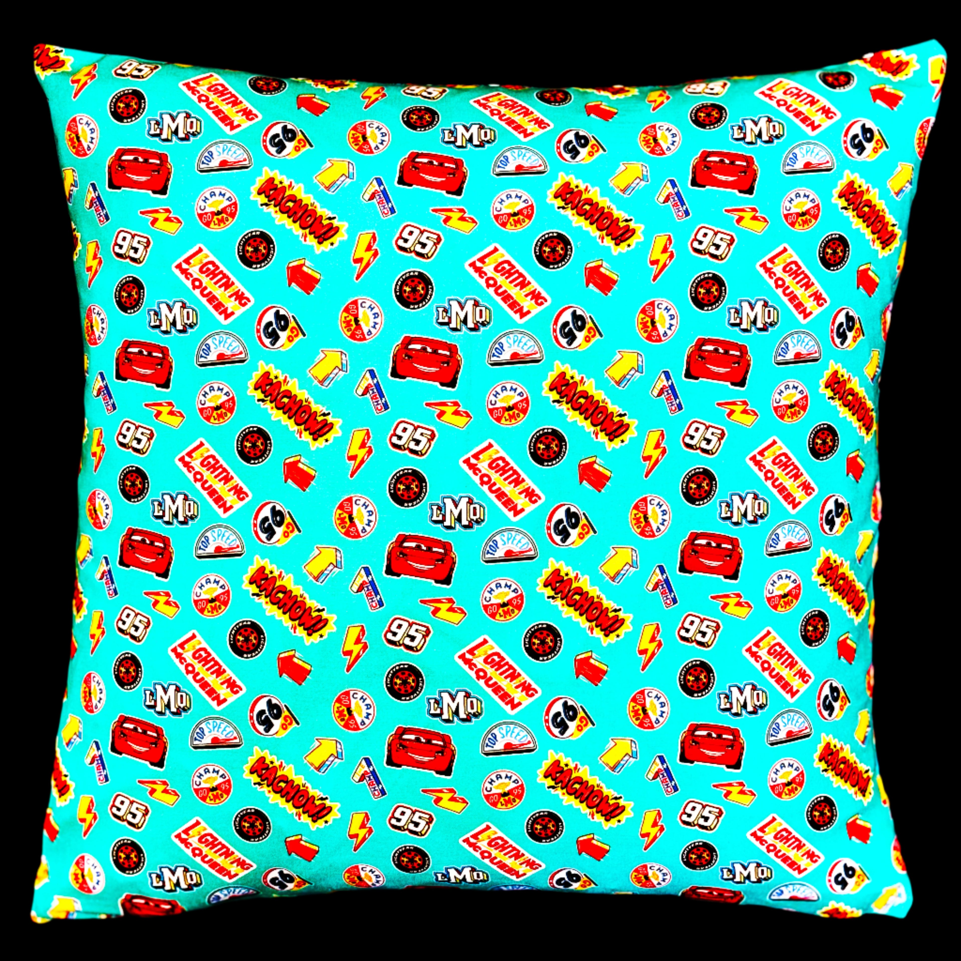 Handmade Reversible Cushion Lightning McQueen & Spider-Man