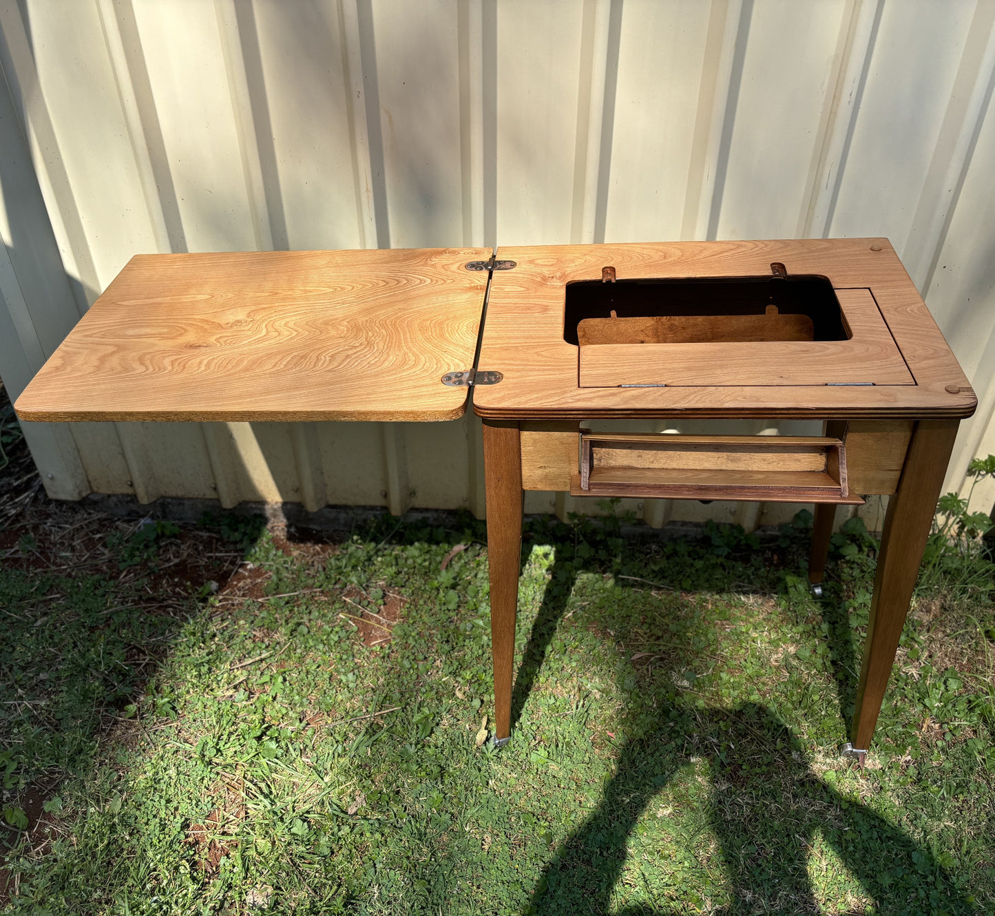 Restored Antique Sewing Machine Table – A Stitch in Time