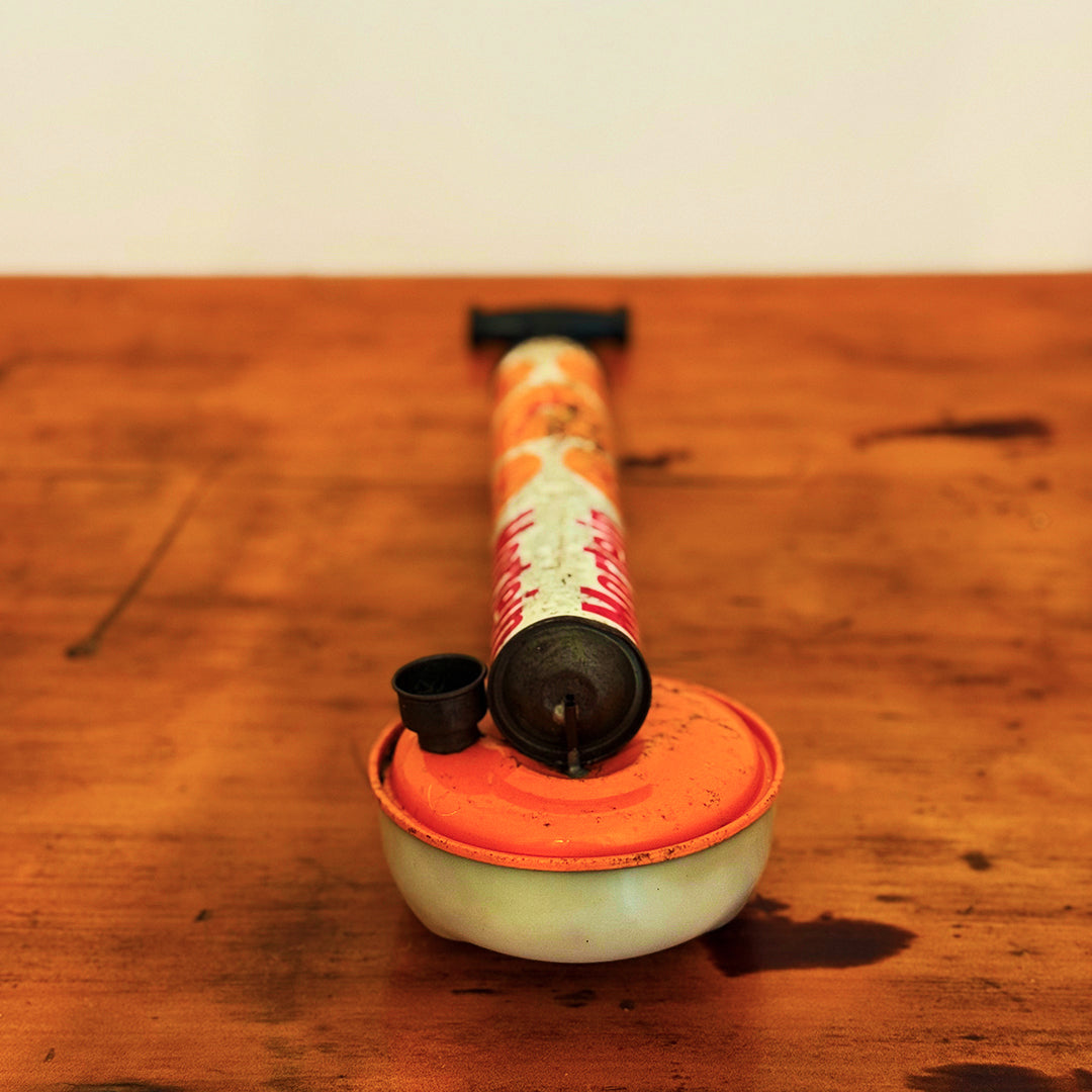 Vintage Mortein Insect Spray Hand Pump with Orange Base