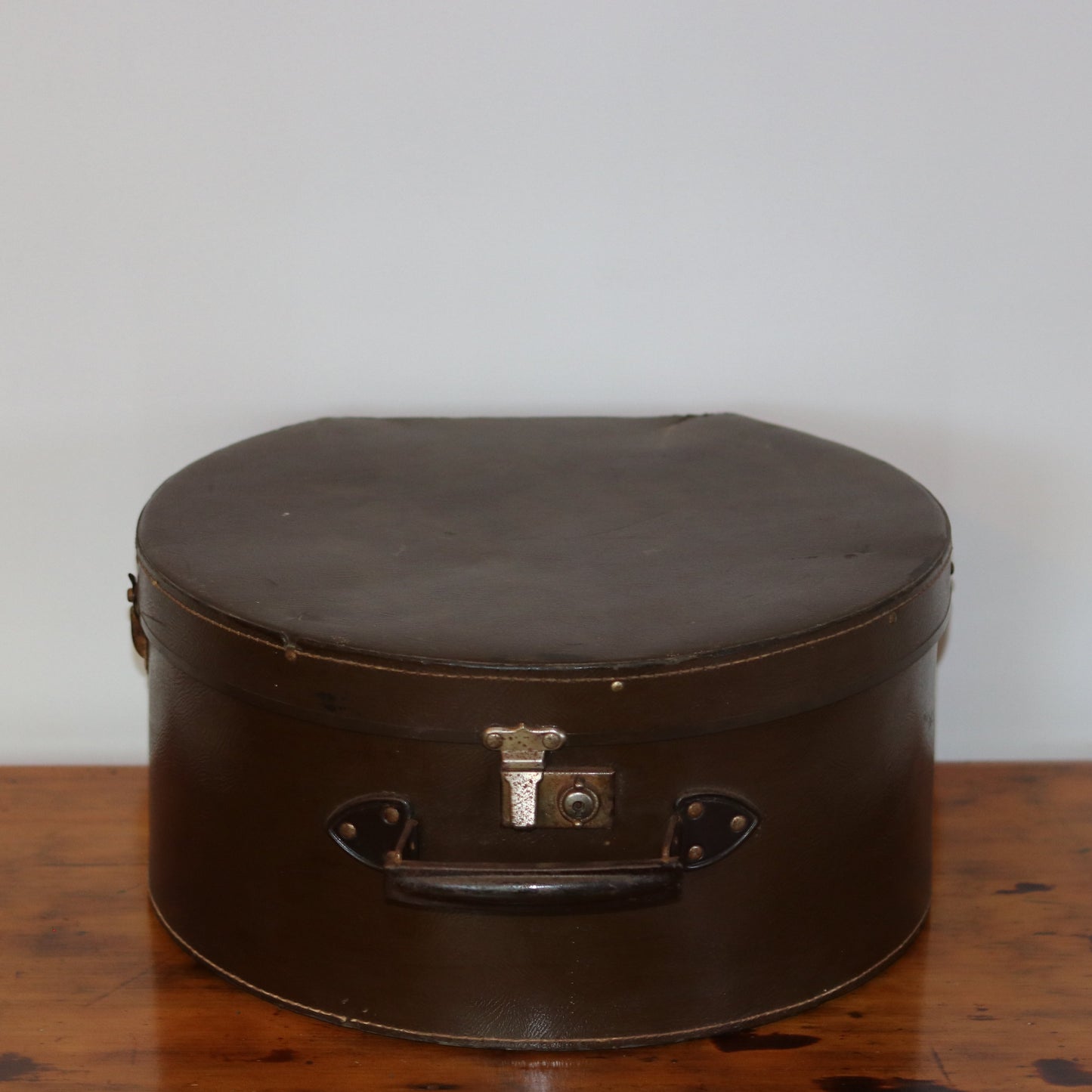 1930's Leather Hat Box