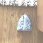 Victorian Sad Iron - Blue with green felt flat