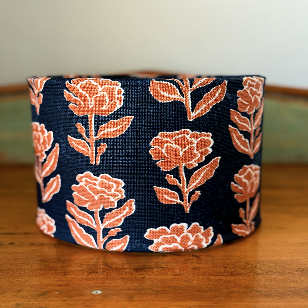 Marigold Floral 15cm Drum Lamp by Anna Spiro Textiles
