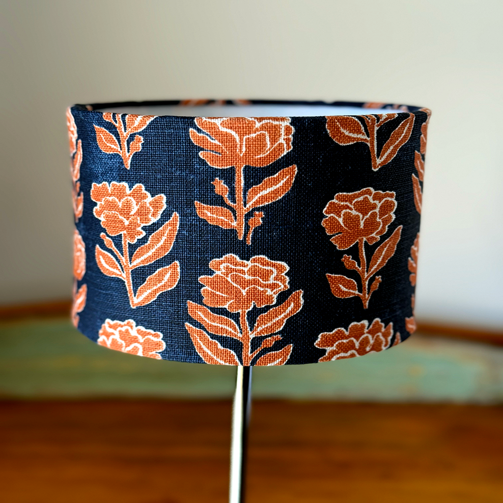 Marigold Floral 15cm Drum Lamp by Anna Spiro Textiles