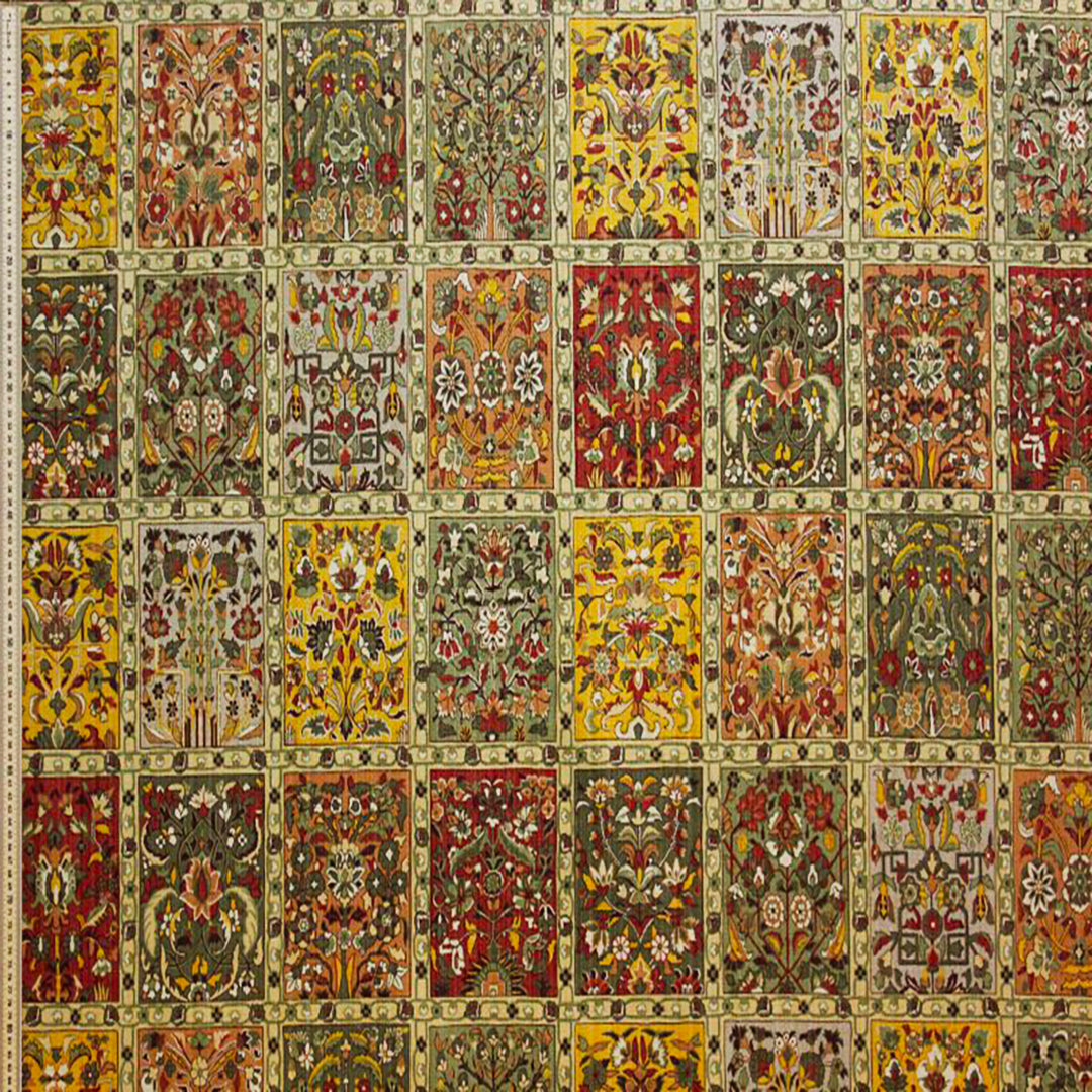 KASHAN-SAGE premium fabric for upholstery and luxury home decor by Luxe and Humble.