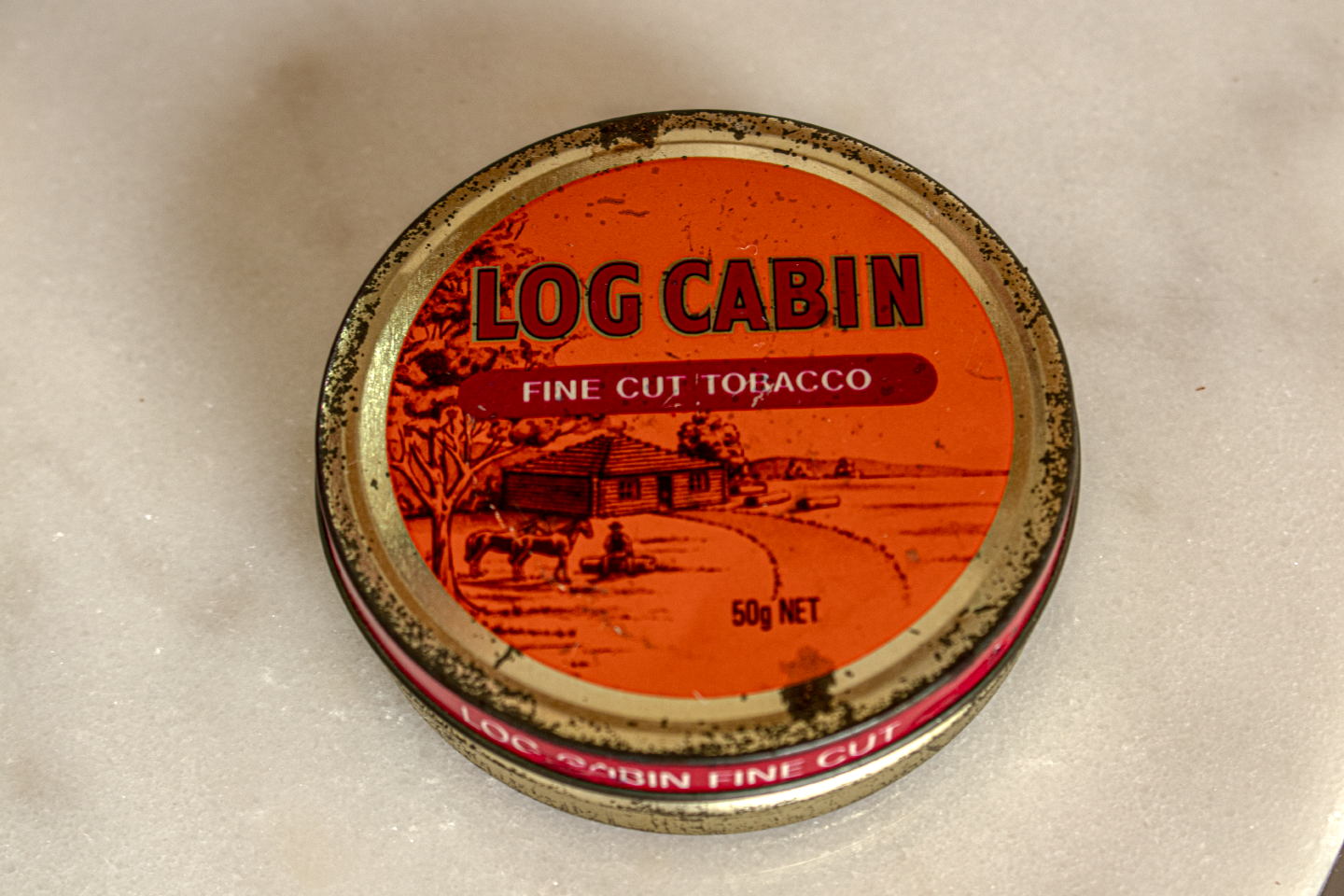 Log Cabin Fine Cut Tobacco Tin 50g Net