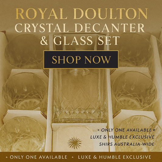 Royal Doulton Crystal Decanter & Tumblers Set – 7pc Gift Boxed