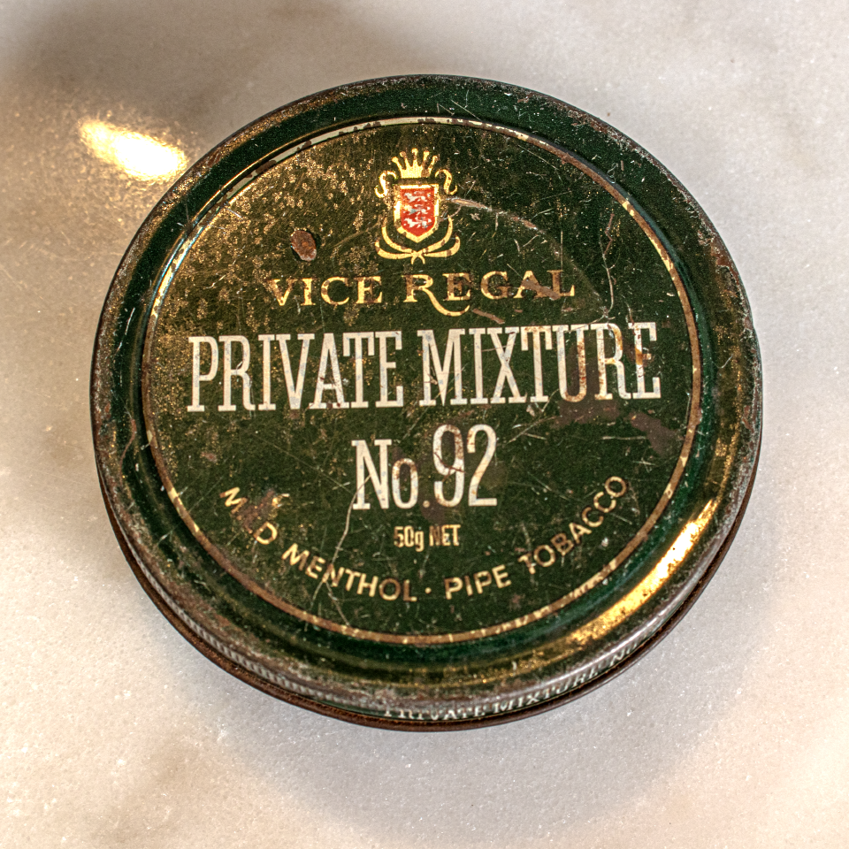 Vice Regal Private Mixture No. 92 Tobacco Tin