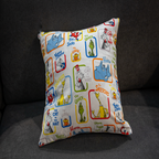 Reversible pillow cover featuring iconic Dr. Seuss characters like The Cat in the Hat, Horton, and The Grinch, bringing a whimsical and nostalgic touch to any room.