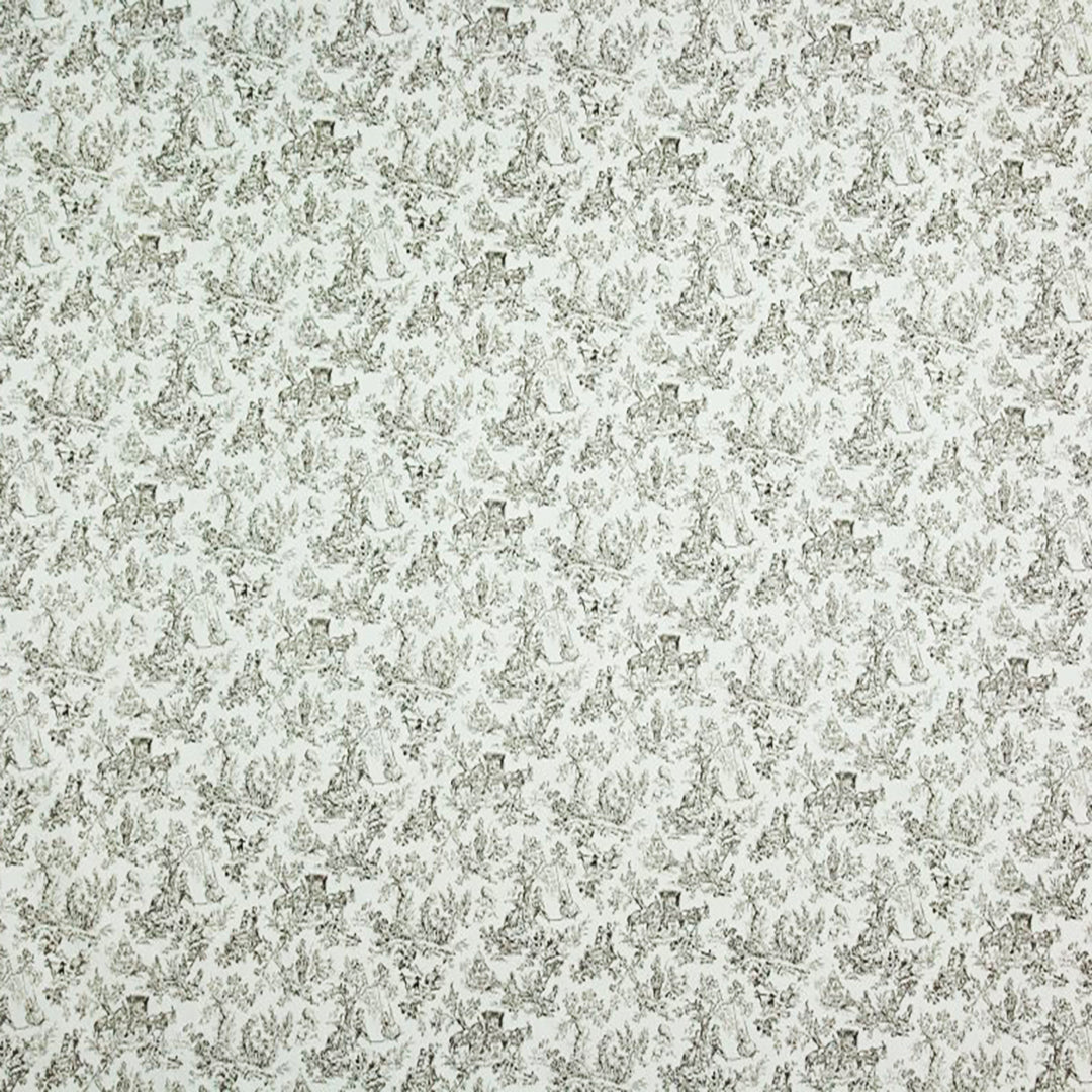Esa Fabric in Walnut, Porcelain, and Vert, featuring a vintage-inspired pattern, ideal for upholstery and home décor by Luxe & Humble.